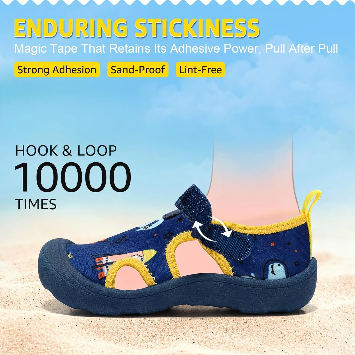 Boys Girls Water Shoes Quick-Dry Wide Toe Box Shoes Toddler Cute Beach Swim Pool Shoes(Toddler/Little Kid)