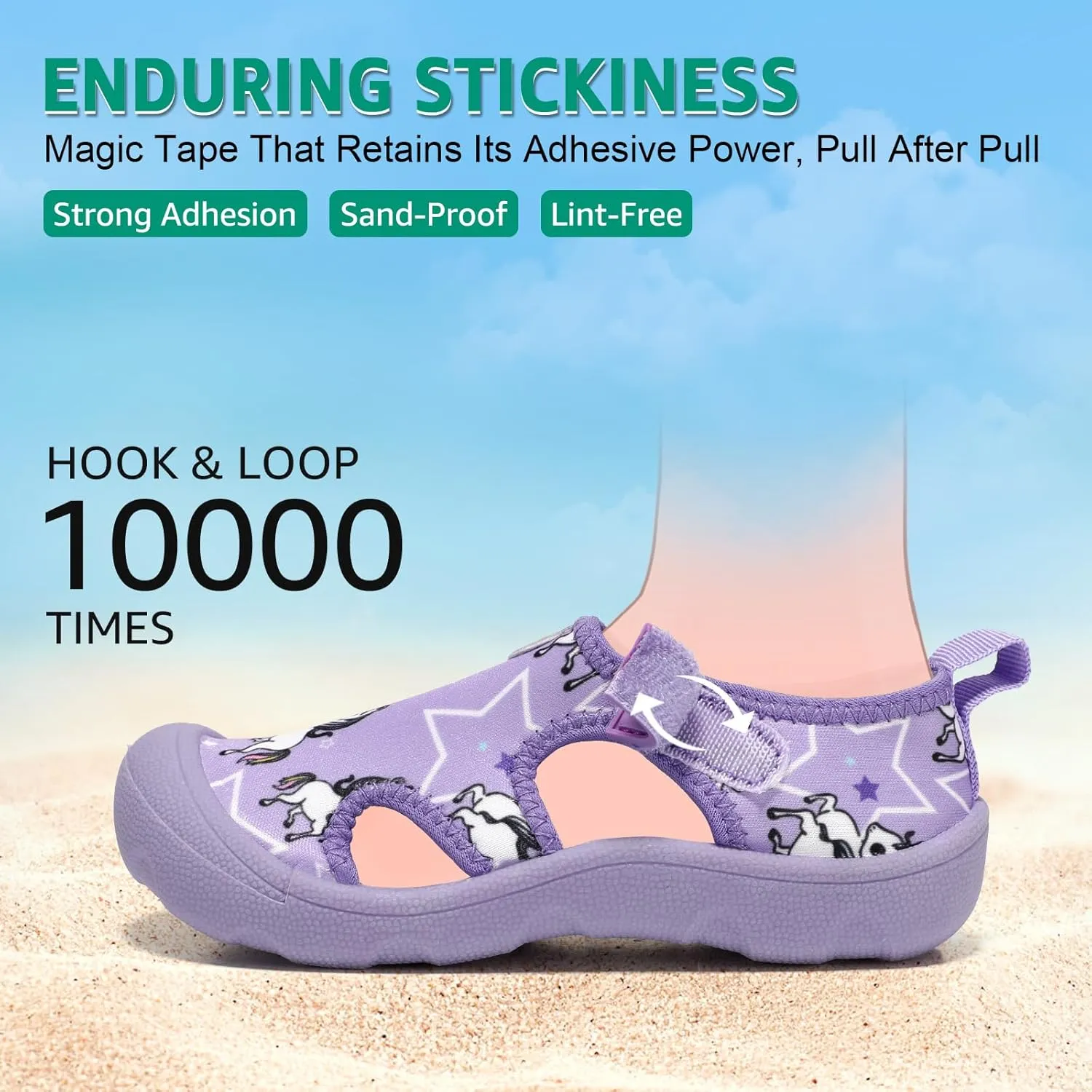 Boys Girls Water Shoes Quick-Dry Wide Toe Box Shoes Toddler Cute Beach Swim Pool Shoes(Toddler/Little Kid)