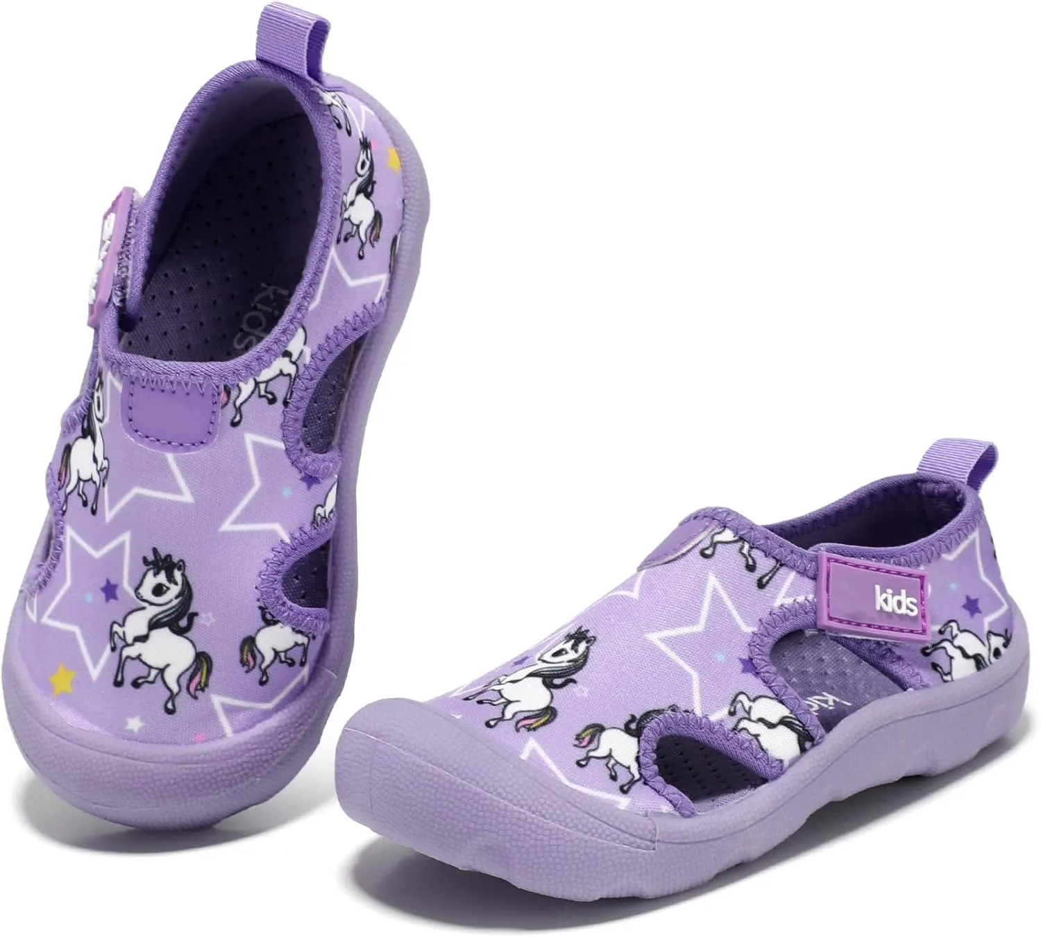 Boys Girls Water Shoes Quick-Dry Wide Toe Box Shoes Toddler Cute Beach Swim Pool Shoes(Toddler/Little Kid)