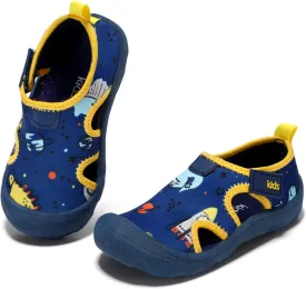 Boys Girls Water Shoes Quick-Dry Wide Toe Box Shoes Toddler Cute Beach Swim Pool Shoes(Toddler/Little Kid)