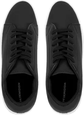 CHINMOON Women's Fashion Sneakers White PU Leather Casual Shoes Low Top Lace Up Tennis Sneakers