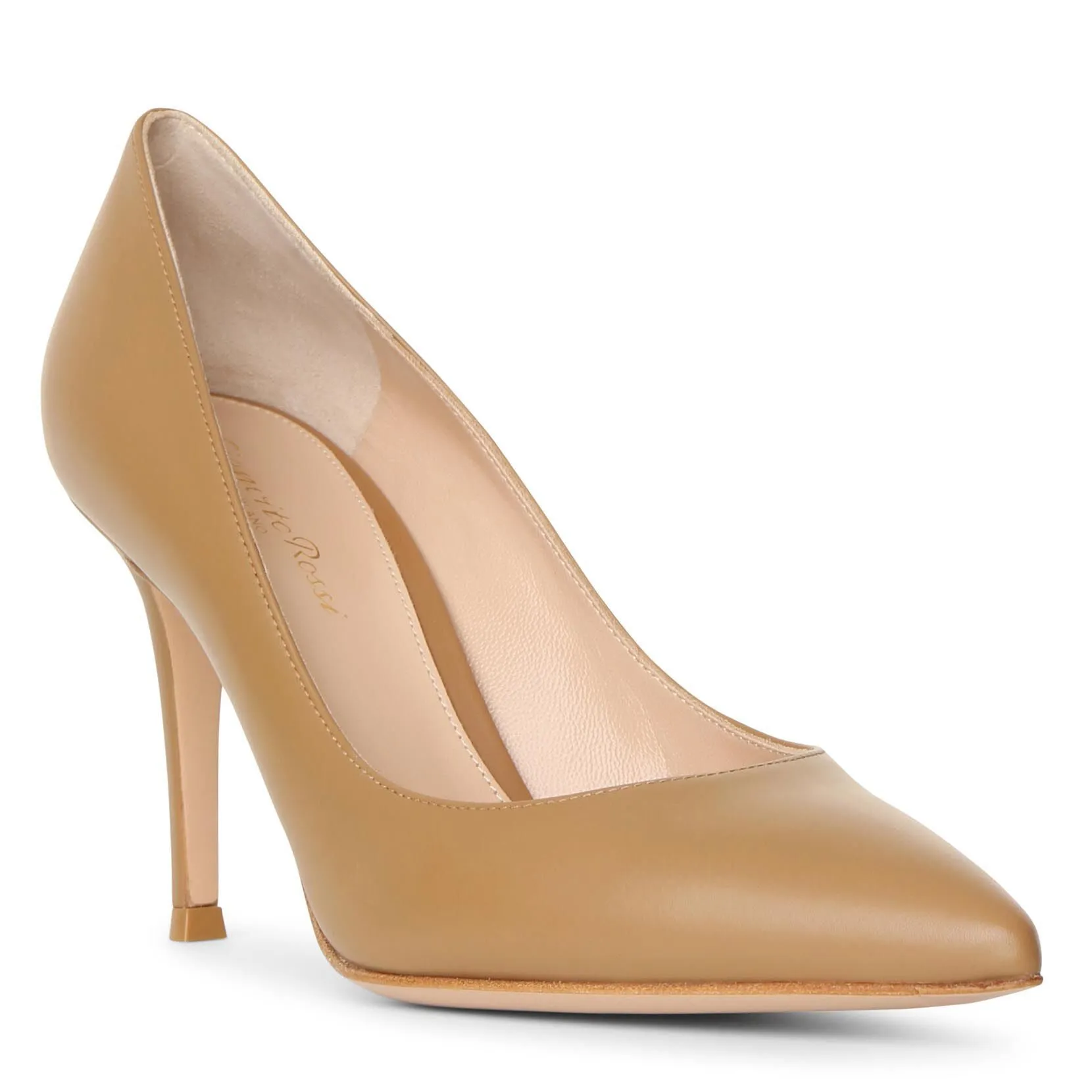 Gianvito 85 tan leather pumps