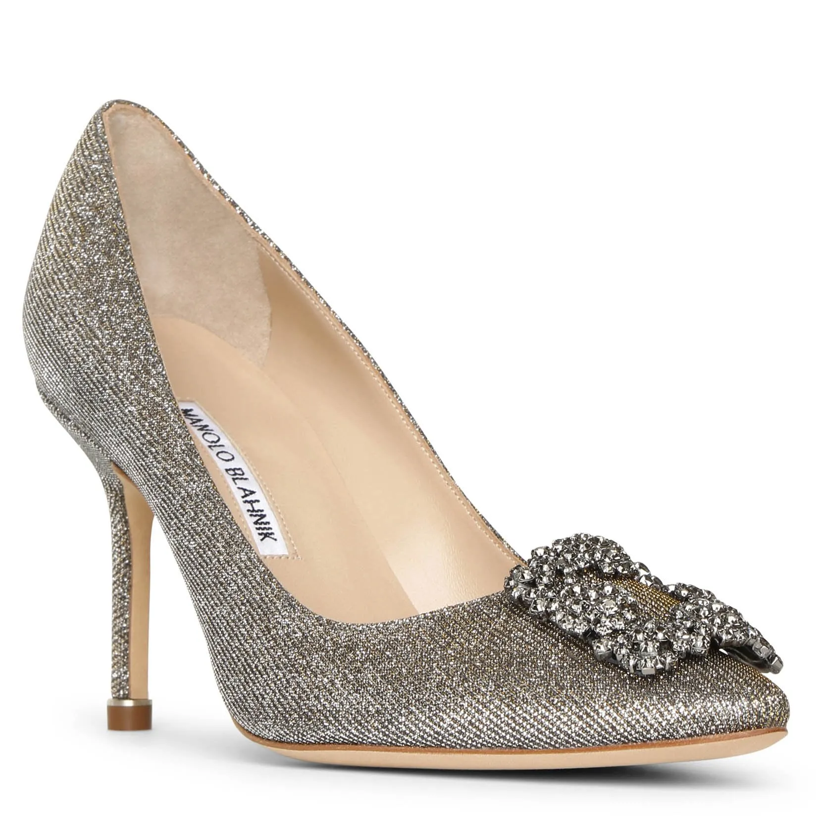 Hangisi 90 dark gold glitter pumps