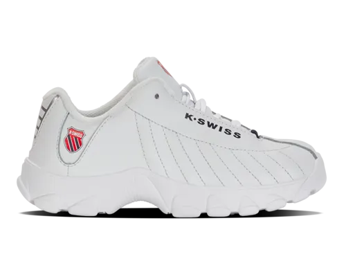 K-Swiss Kids St329 White Navy Red Shoes