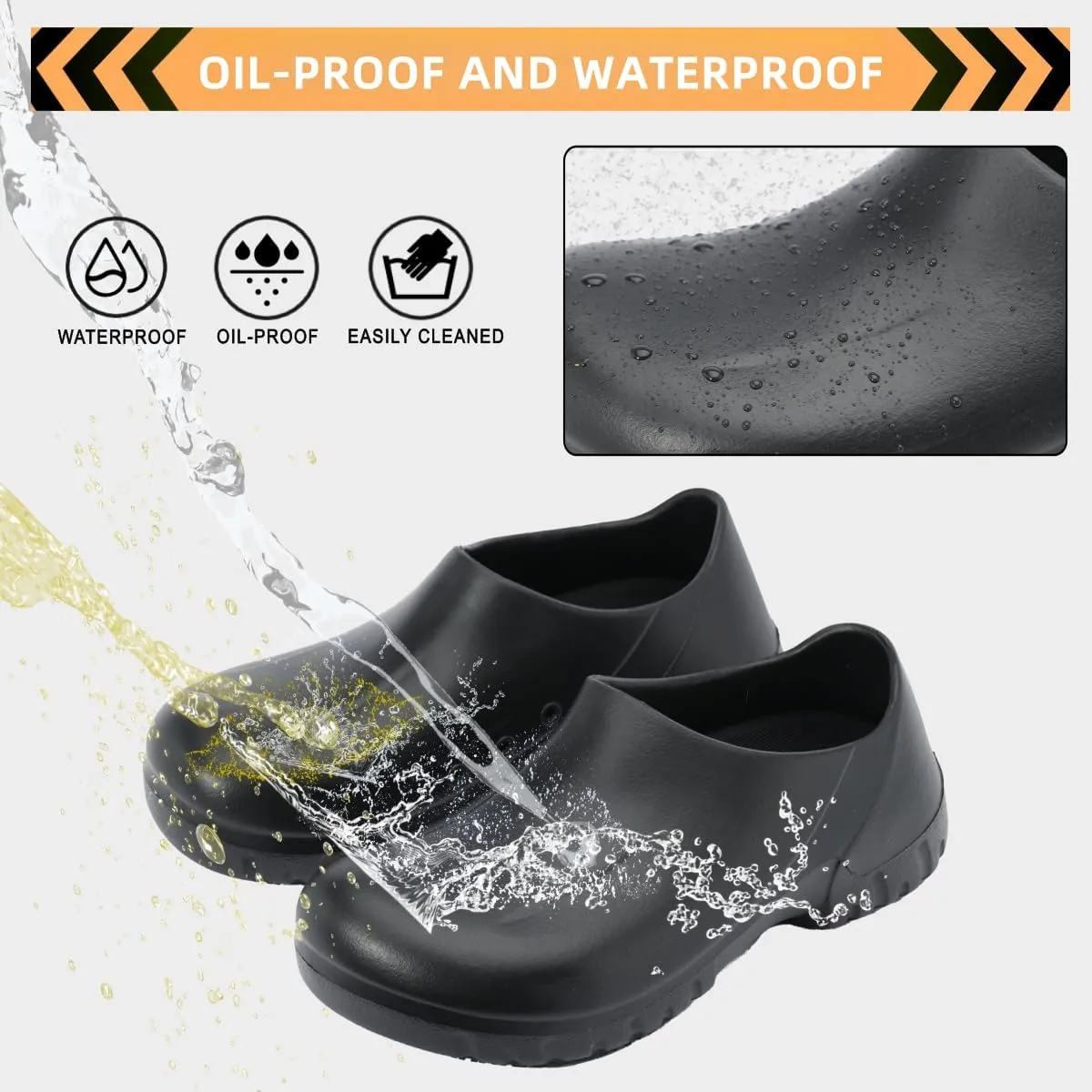 Mens Womens Chef Shoes Lightweight Non-Slip Work/Nursing Shoes for Kitchens