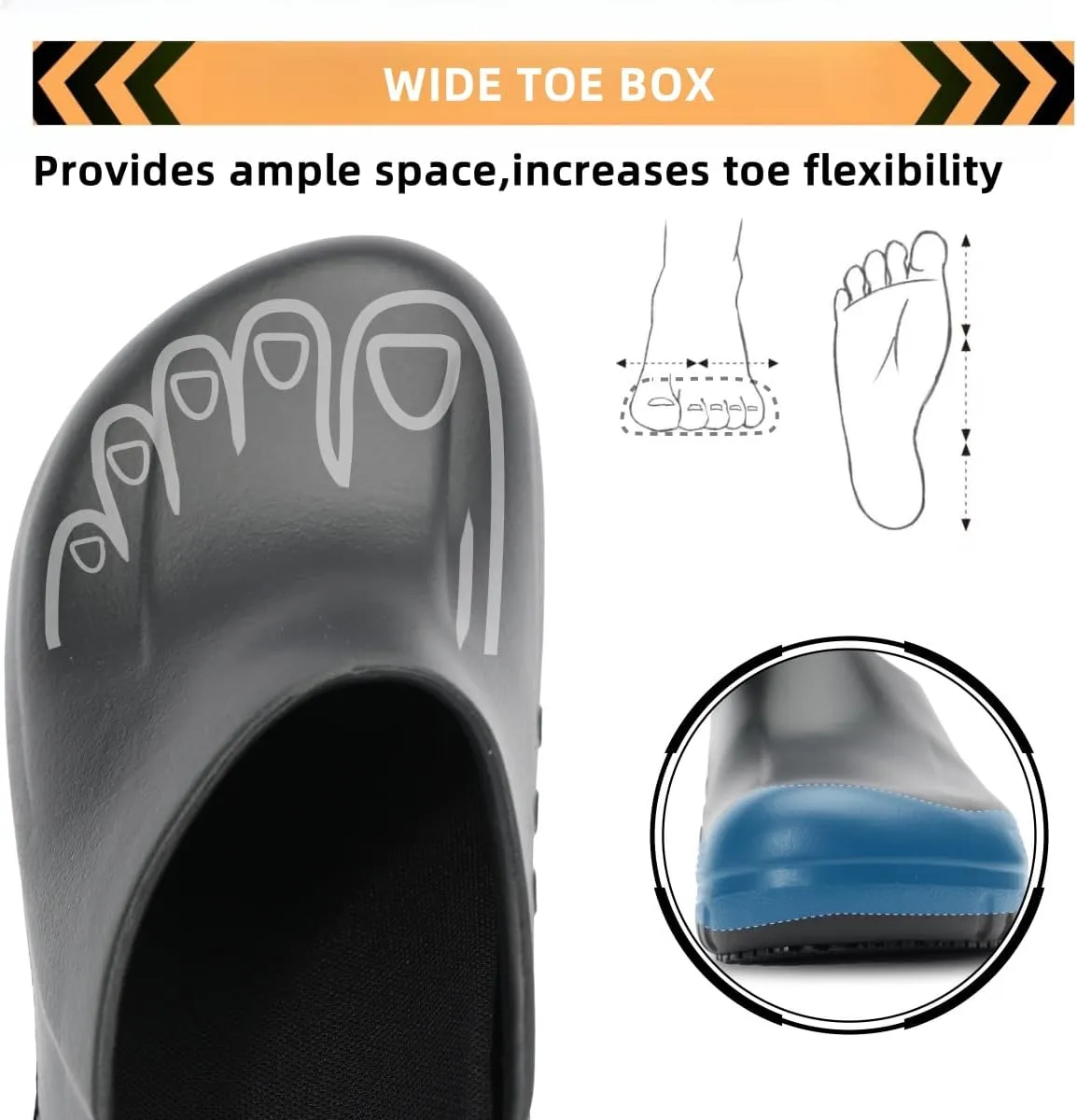 Mens Womens Chef Shoes Lightweight Non-Slip Work/Nursing Shoes for Kitchens
