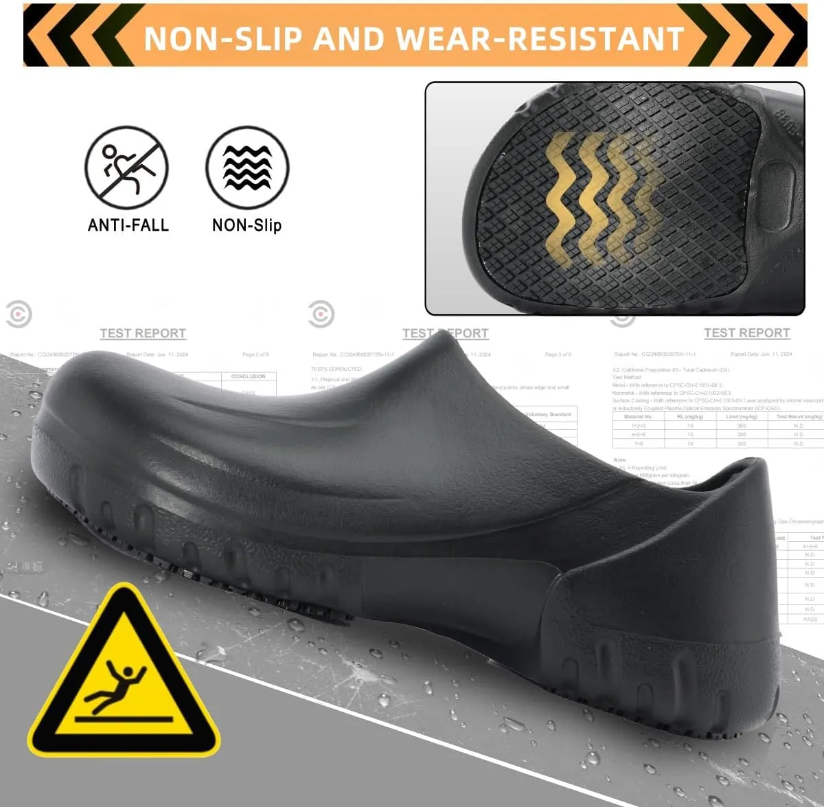 Mens Womens Chef Shoes Lightweight Non-Slip Work/Nursing Shoes for Kitchens