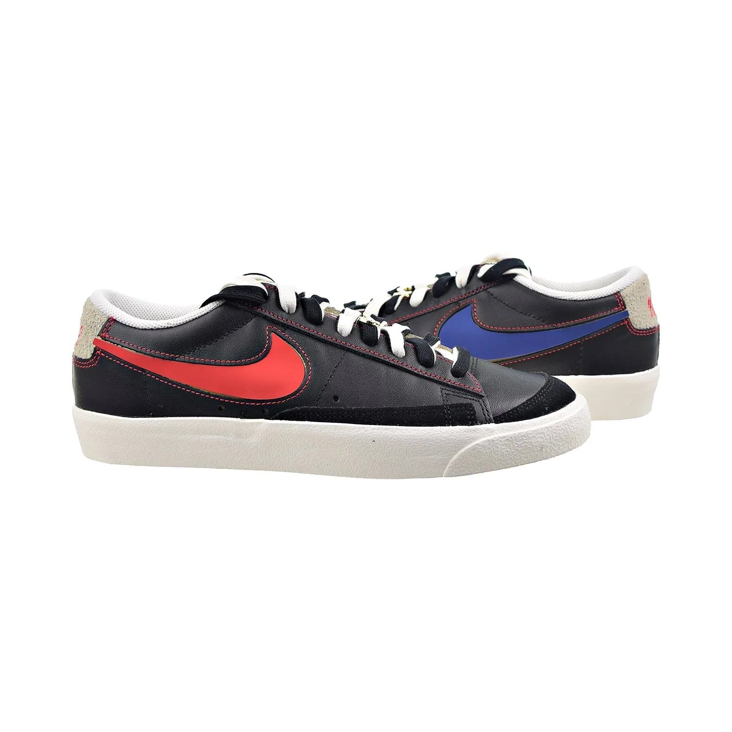 Nike Blazer Low 77 Premium 'Removable Swoosh' Men's Shoes Black-Deep Royal Blue