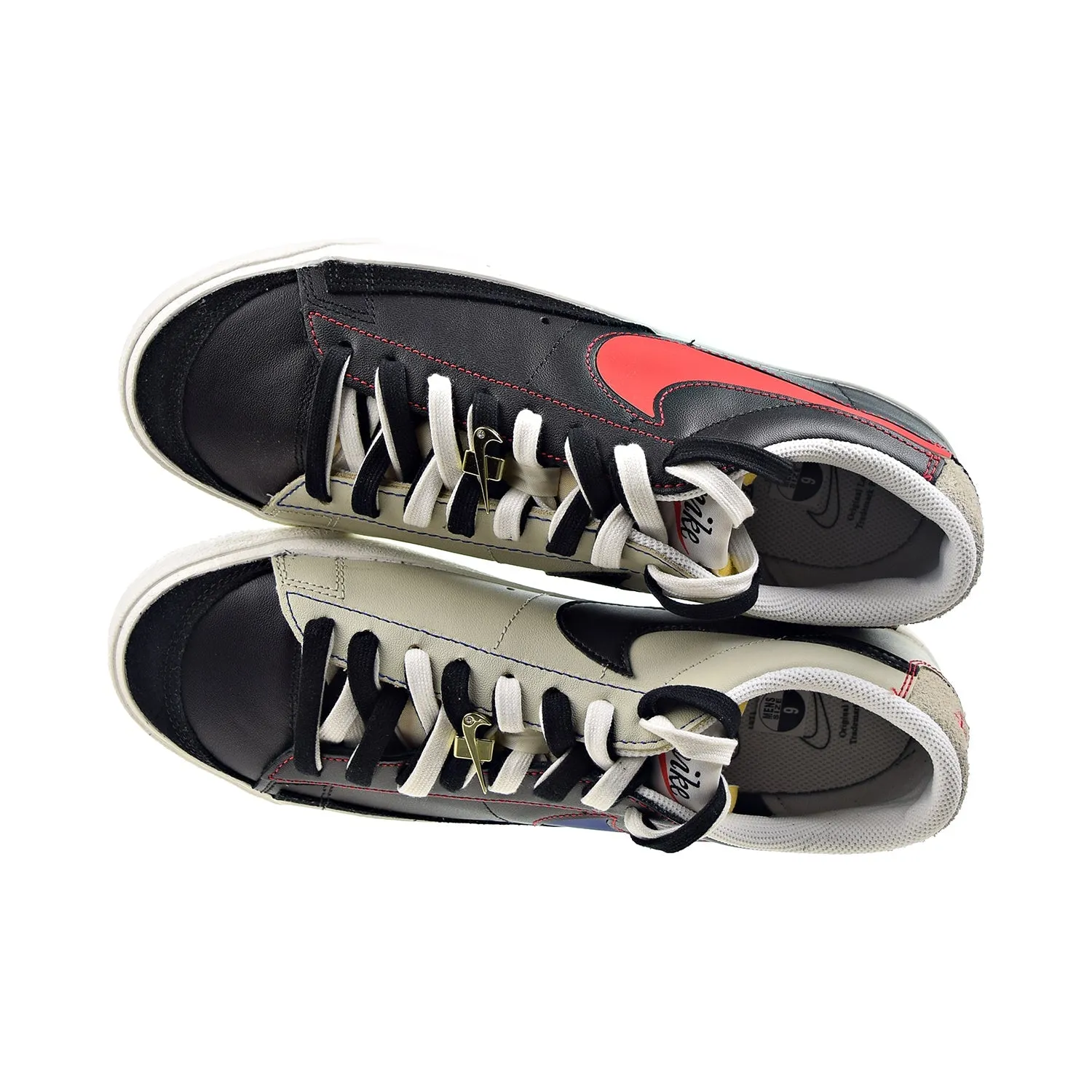 Nike Blazer Low 77 Premium 'Removable Swoosh' Men's Shoes Black-Deep Royal Blue