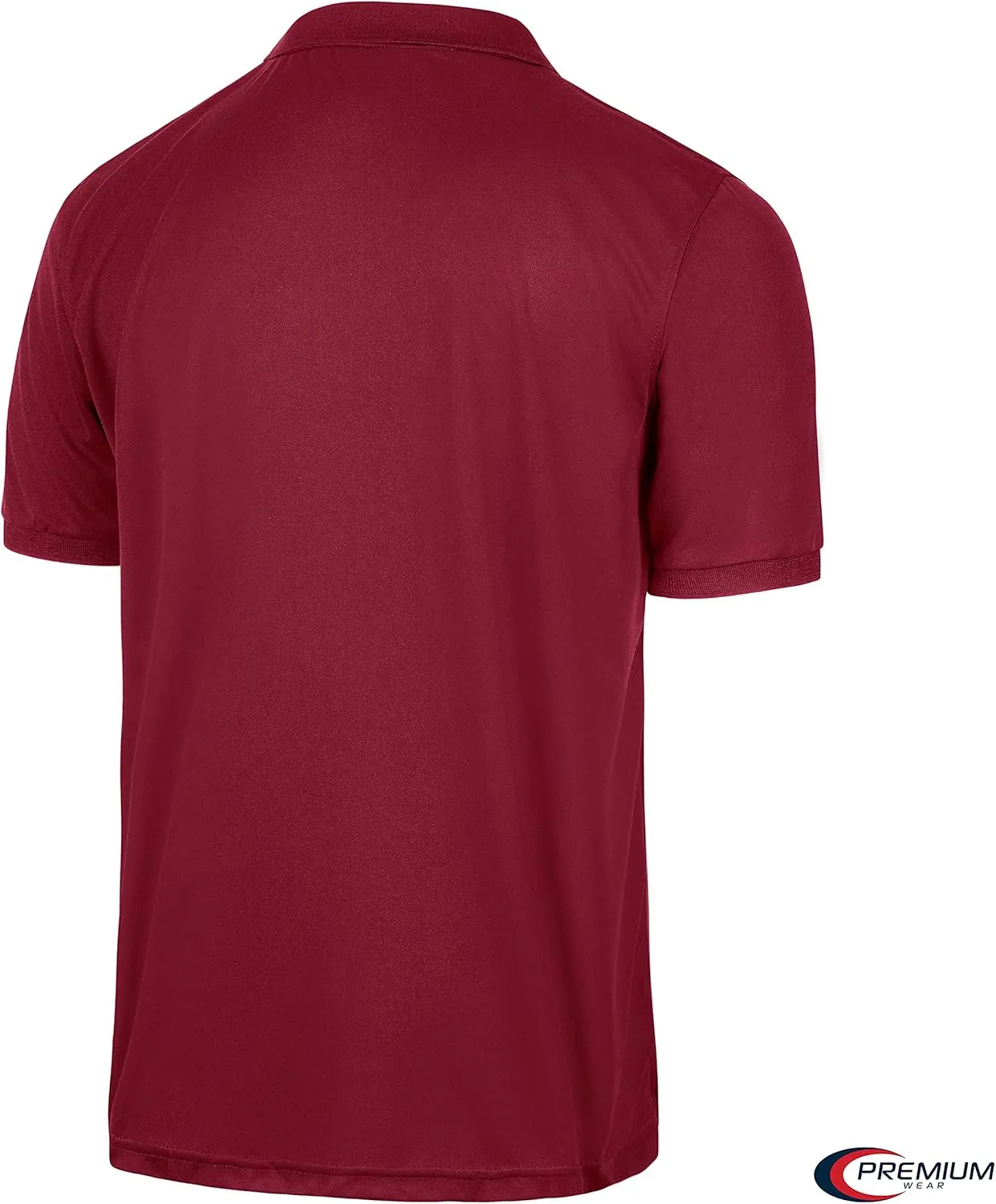 Premium Wear Men's Polo T-Shirt, High Moisture Wicking Dry Fit Performance Short-Sleeve Polo T-Shirt w Collar for Golf Tennis