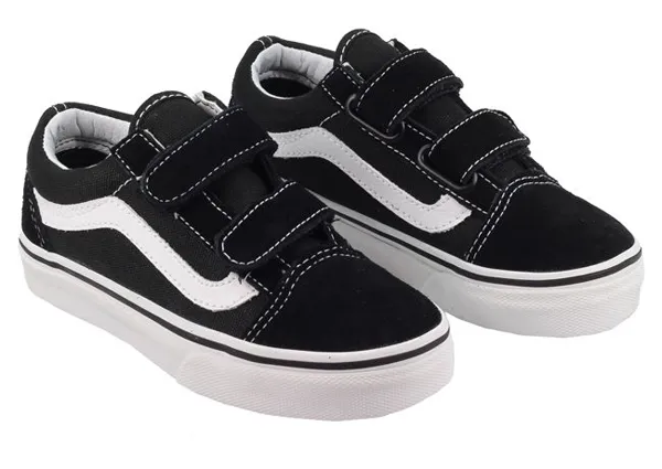 Vans - Toddlers Old Skool V Black/White Skate Shoes