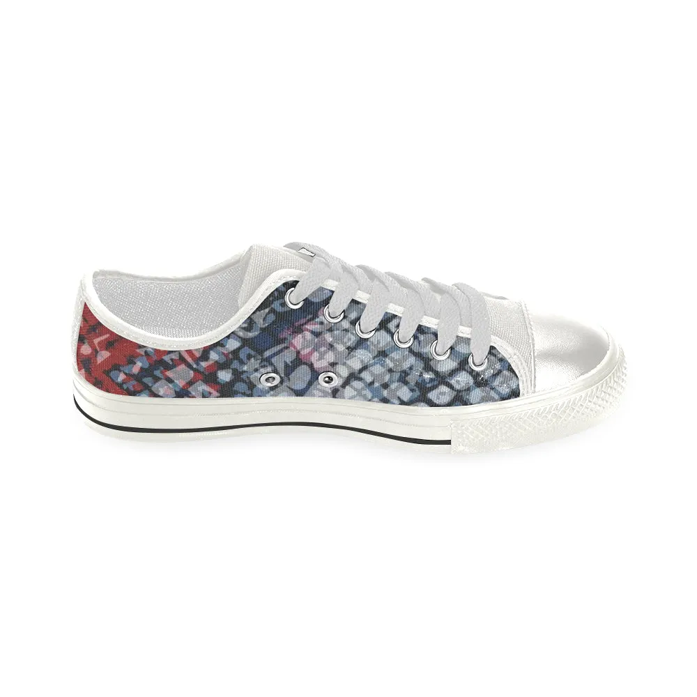 Women's Fish Print Canvas Low Top Shoes