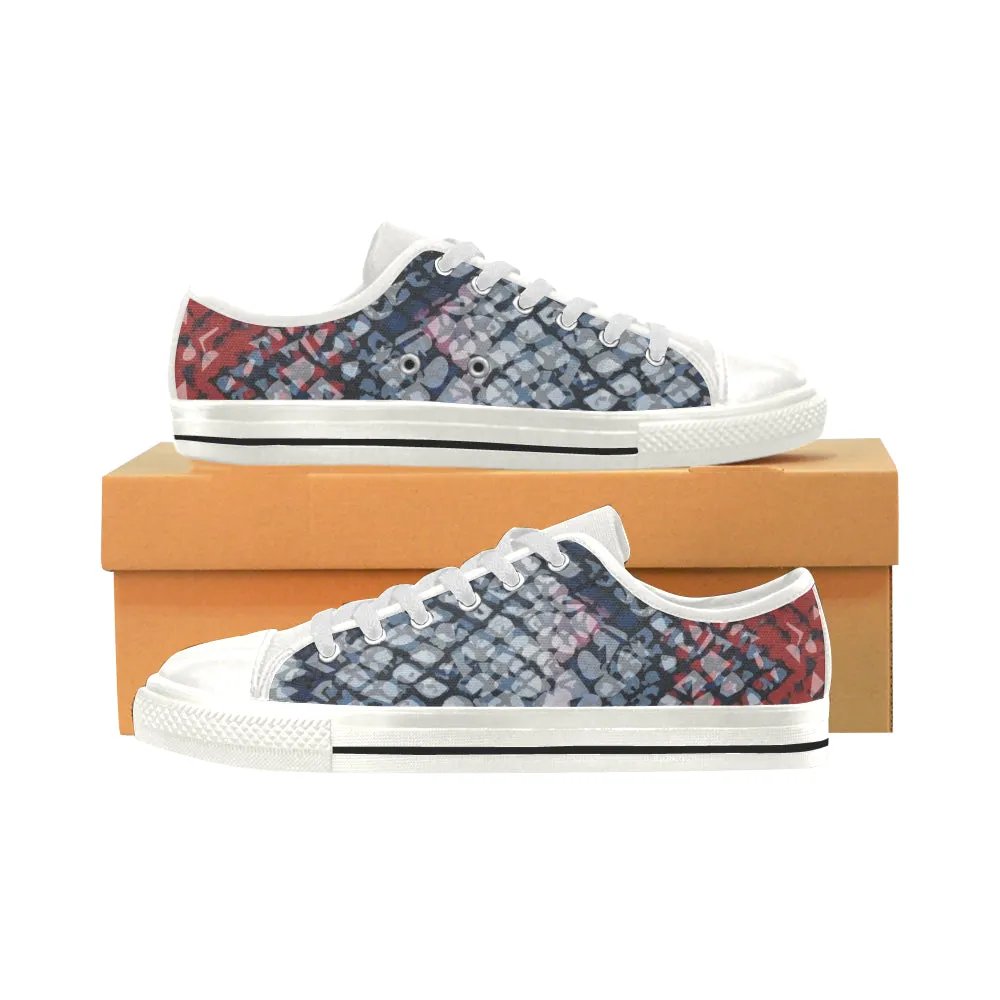 Women's Fish Print Canvas Low Top Shoes