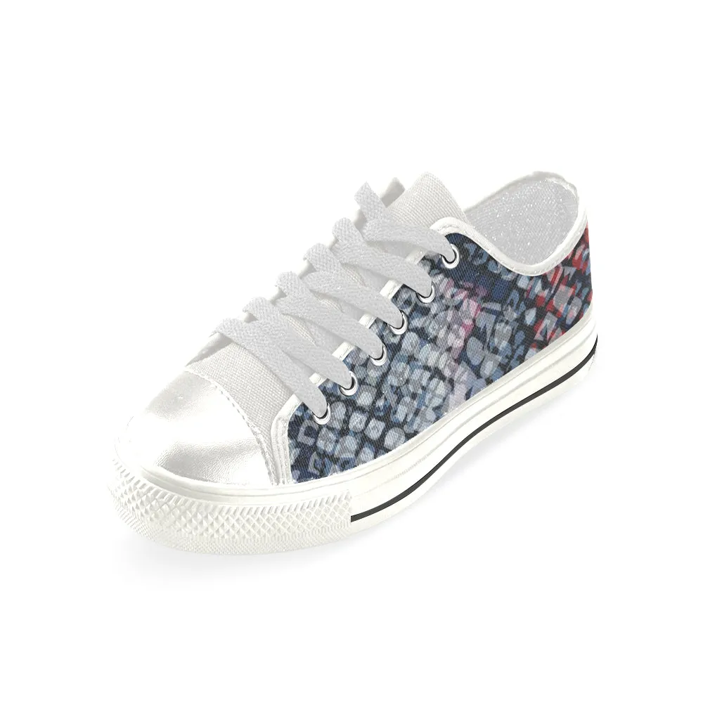 Women's Fish Print Canvas Low Top Shoes